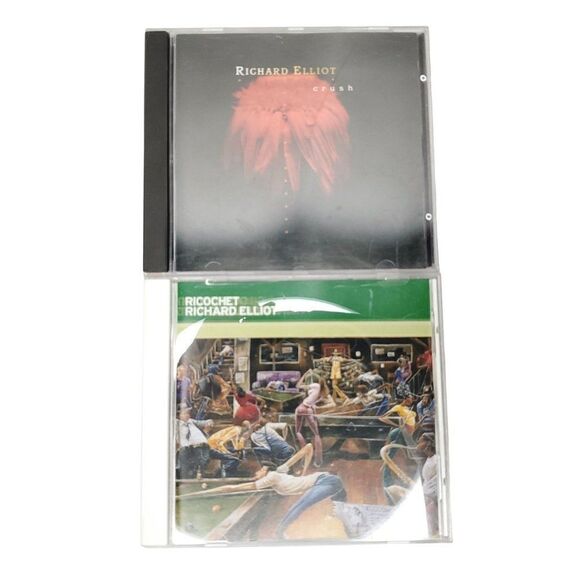 2 Richard Elliot CDs Crush Ricochet Smooth Urban Contemporary Jazz Saxophonist - Picture 1 of 2